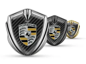 Porsche 3d Emblema Badge Disegno Corse Lucido 3D
